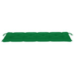 Stapelbare Gartenbank mit Auflage 159 cm Massivholz Teak