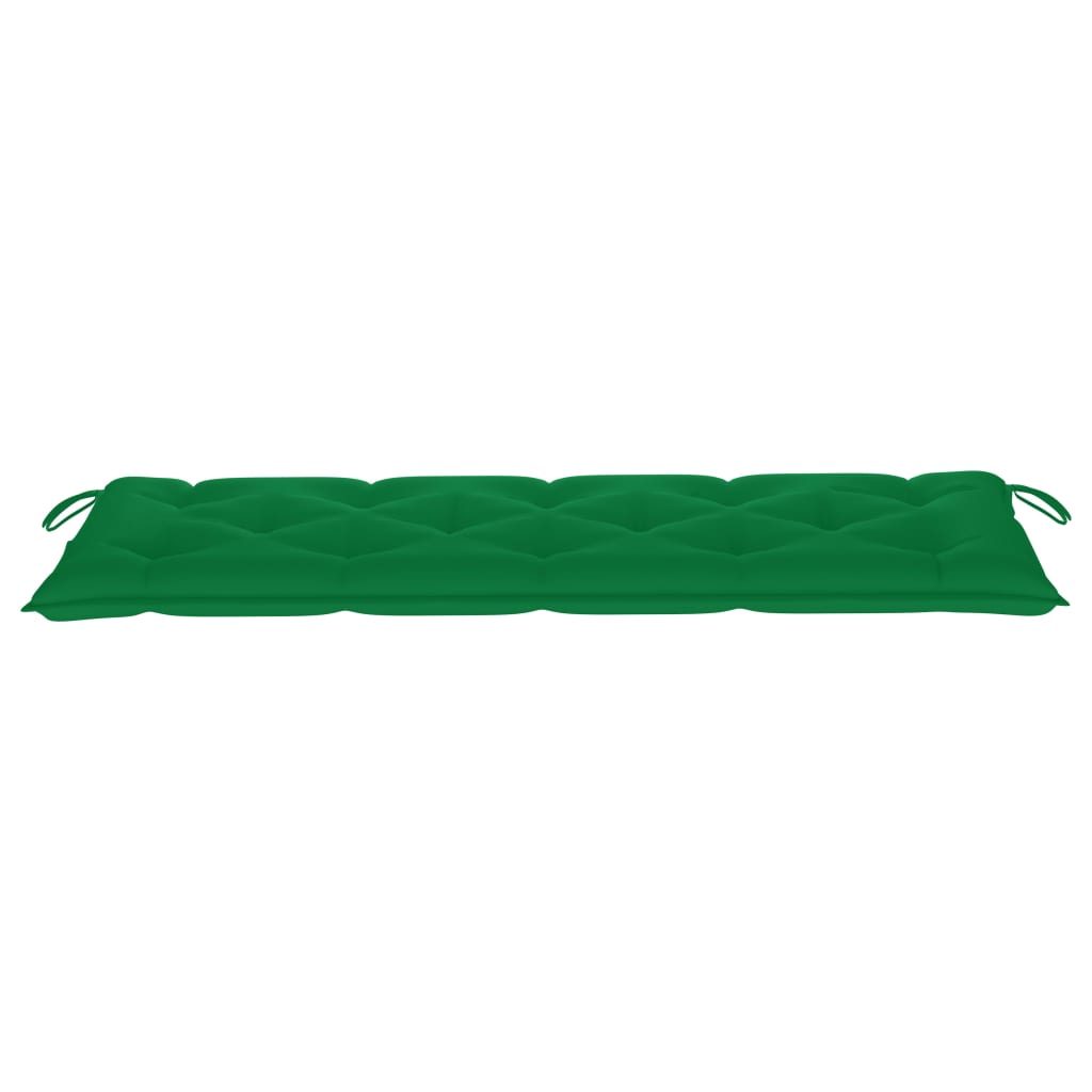 Stapelbare Gartenbank mit Auflage 159 cm Massivholz Teak