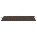 Stapelbare Gartenbank mit Auflage 159 cm Massivholz Teak