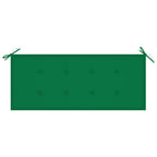 Gartenbank mit Auflage 120 cm Massivholz Akazie