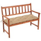 Gartenbank mit Auflage 120 cm Massivholz Akazie