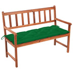 Gartenbank mit Auflage 120 cm Massivholz Akazie