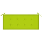 Gartenbank mit Auflage 120 cm Bambus