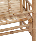 Gartenbank mit Auflage Bambus
