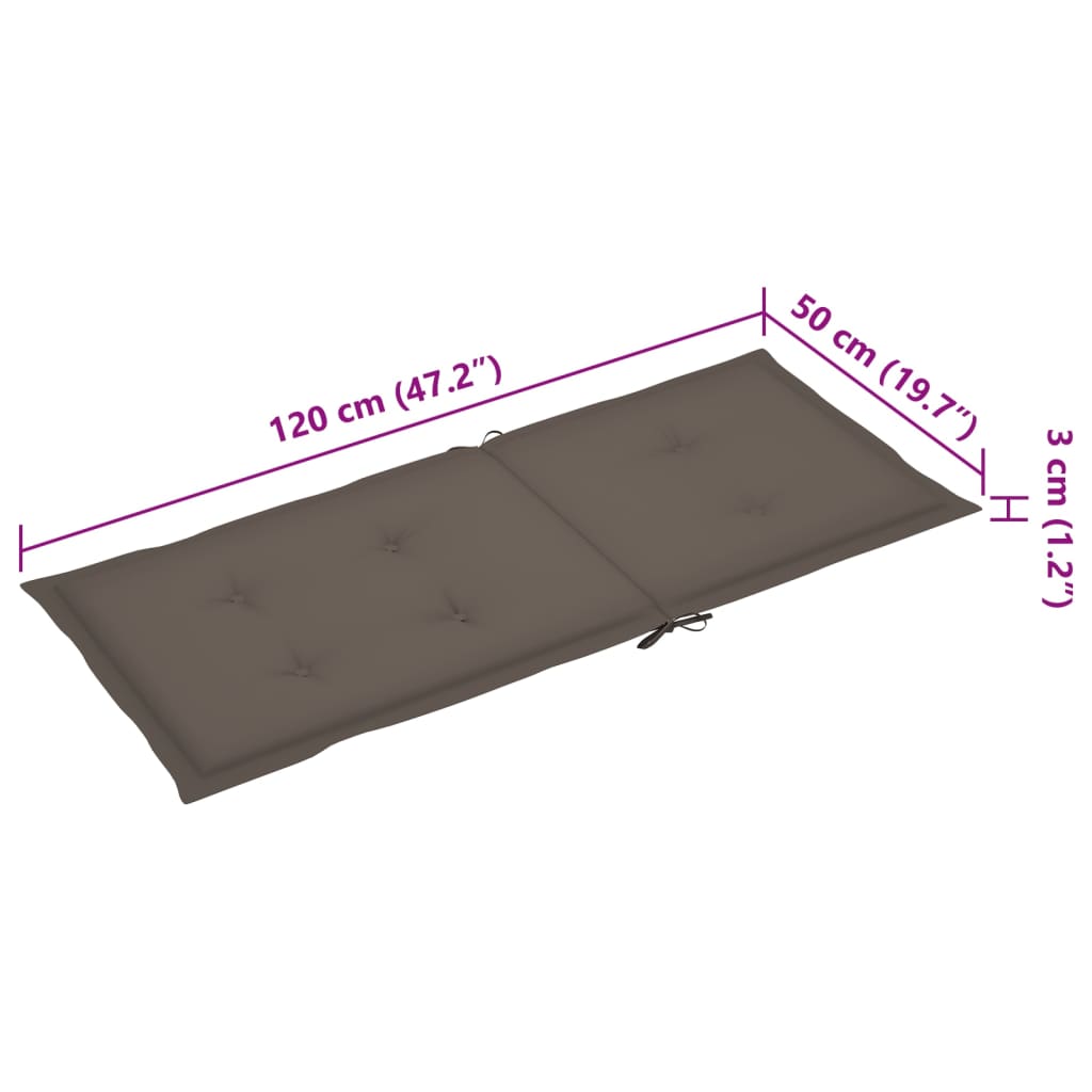 Verstellbare Gartenstühle 2 Stk. mit Auflagen Massivholz Akazie