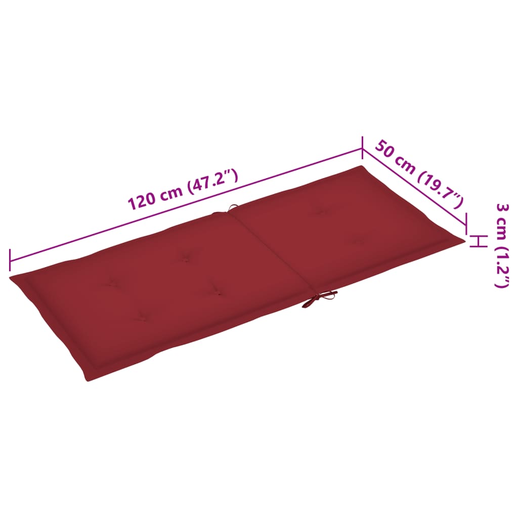 Verstellbare Gartenstühle 2 Stk. mit Auflagen Massivholz Akazie