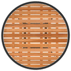 7-tlg. Garten-Sofagarnitur mit Auflagen Poly Rattan Schwarz