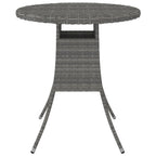 7-tlg. Garten-Sofagarnitur mit Auflagen Poly Rattan Grau