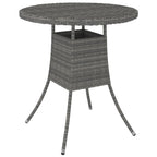 9-tlg. Garten-Sofagarnitur mit Auflagen Poly Rattan Grau