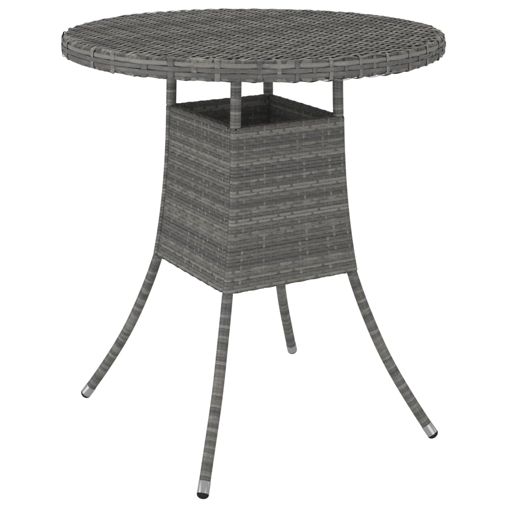 9-tlg. Garten-Sofagarnitur mit Auflagen Poly Rattan Grau