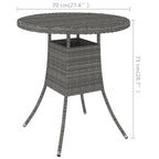 5-tlg. Garten-Sofagarnitur mit Auflagen Poly Rattan Grau