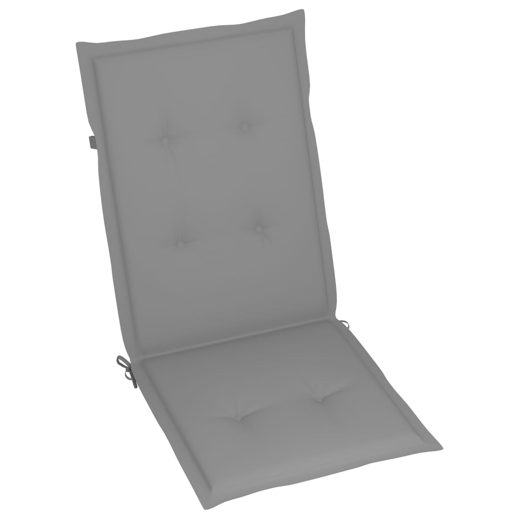 Verstellbare Gartenstühle 4 Stk. mit Auflagen Massivholz Akazie