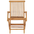 Gartenstühle mit Roten Kissen 4 Stk. Massivholz Teak