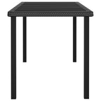 9-tlg. Garten-Essgruppe Poly Rattan Schwarz