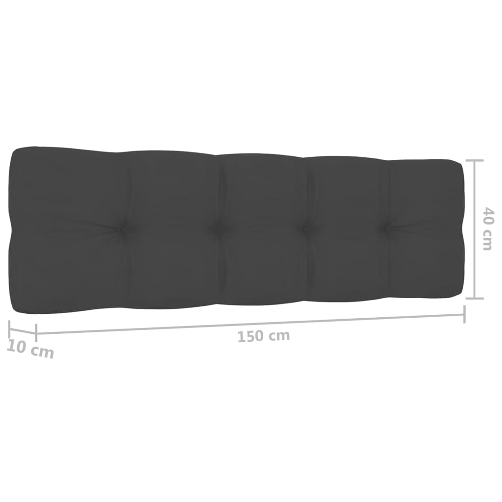 2-tlg. Garten-Lounge-Set mit Kissen Kiefernholz Imprägniert