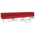 4-tlg. Paletten-Lounge-Set Weiß Imprägniertes Kiefernholz