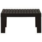 2-tlg. Garten-Lounge-Set mit Auflagen Kunststoff Grau
