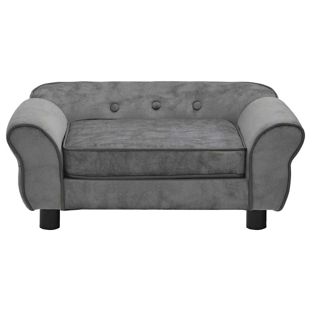 Hundesofa Dunkelgrau 72x45x30 cm Plüsch