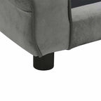 Hundesofa Dunkelgrau 72x45x30 cm Plüsch