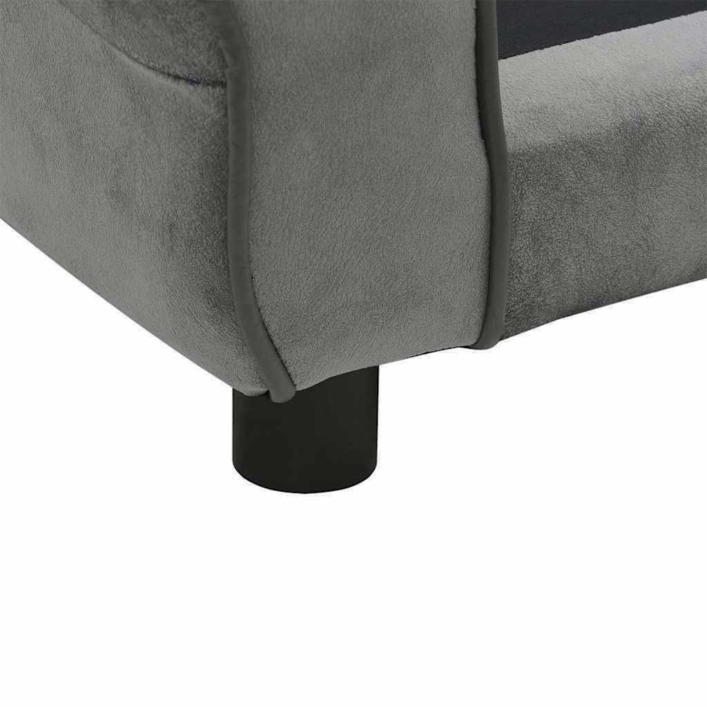 Hundesofa Dunkelgrau 72x45x30 cm Plüsch