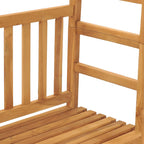 Gartenbank mit Pergola 115 cm Massivholz Teak