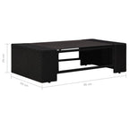 6-tlg. Garten-Lounge-Set mit Kissen Schwarz Poly Rattan