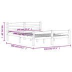 Massivholzbett Honigbraun Kiefer 140x200 cm
