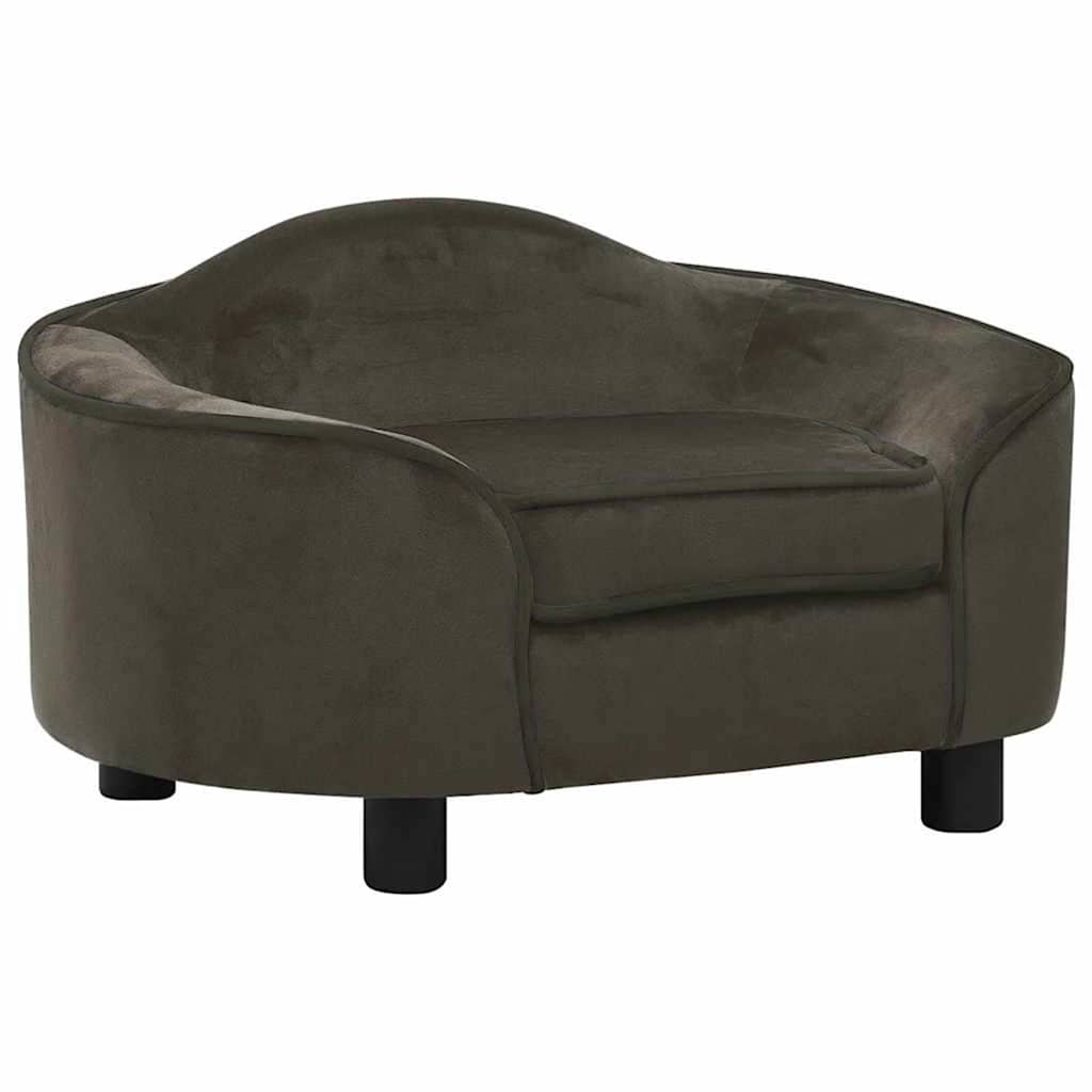 Hundesofa Dunkelgrau 67x47x36 cm Plüsch
