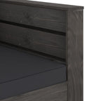 2-tlg. Garten-Lounge-Set mit Kissen Grau Imprägniertes Holz