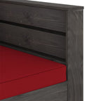 2-tlg. Garten-Lounge-Set mit Kissen Grau Imprägniertes Holz