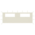 Pavillon-Seitenwand mit Fenstern 6x2 m Creme