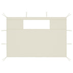 Pavillon-Seitenwände mit Fenstern 2 Stk. Creme