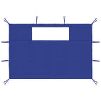 Pavillon-Seitenwände mit Fenstern 2 Stk. Blau