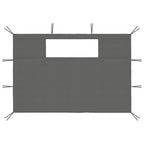 Pavillon-Seitenwände mit Fenstern 2 Stk. Anthrazit