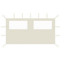 Pavillon-Seitenwand mit Fenstern 4x2 m Creme