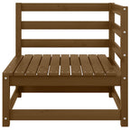 Garten-Ecksofa mit Creme Kissen Massivholz Kiefer