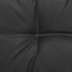 Gartensofa 2-Sitzer mit Kissen Schwarz Kiefer Massivholz