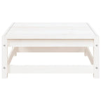 2-tlg. Garten-Lounge-Set mit Kissen Weiß Kiefer Massivholz