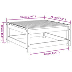 2-tlg. Garten-Lounge-Set mit Kissen Grau Kiefer Massivholz