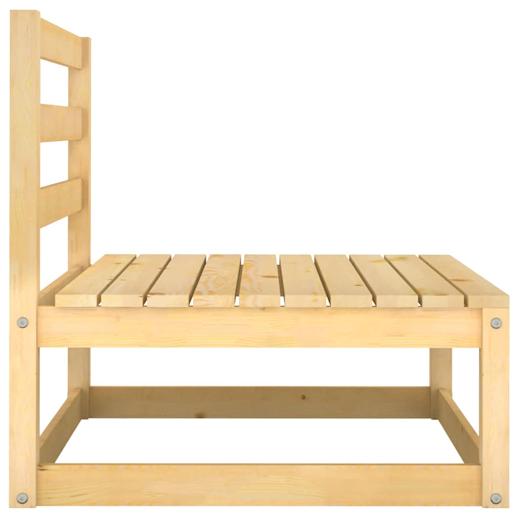 3-tlg. Garten-Lounge-Set mit Kissen Kiefer Massivholz