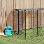 Hundezwinger Schwarz 330x110x110 cm Stahl