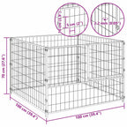 Hundezwinger Schwarz 100x100x70 cm Stahl
