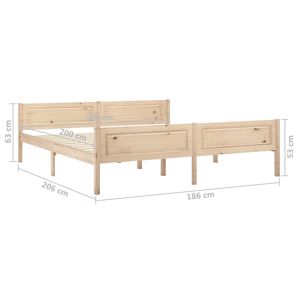 Massivholzbett Kiefer 180x200 cm