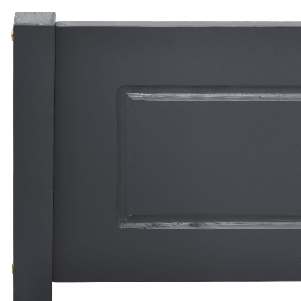 Massivholzbett Kiefer Grau 100x200 cm