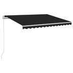 Markise Manuell Einziehbar mit LED 300x250 cm Anthrazit