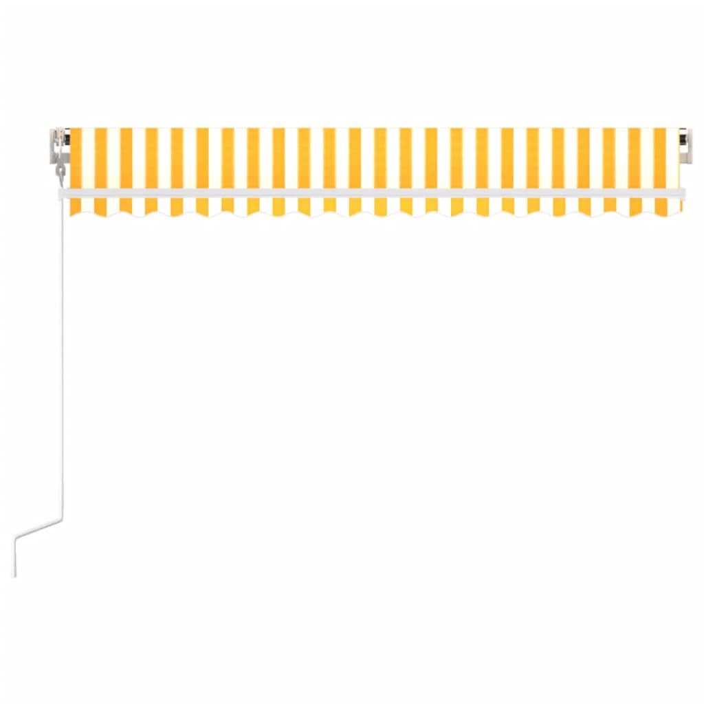Markise Automatisch Einziehbar 450x300 cm Gelb und Weiß