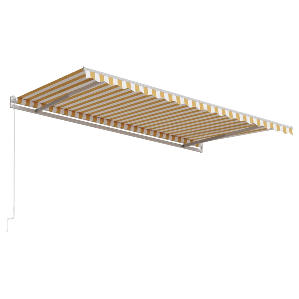 Markise Automatisch Einziehbar 450x300 cm Gelb und Weiß