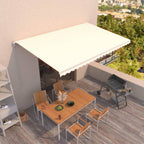 Markise Manuell Einziehbar 500x300 cm Creme