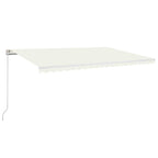 Markise Manuell Einziehbar mit LED 500x300 cm Creme