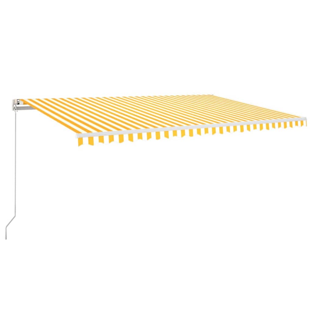 Markise Automatisch Einziehbar 500x300 cm Gelb und Weiß